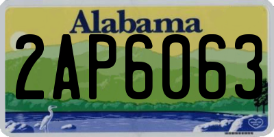 AL license plate 2AP6063