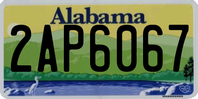 AL license plate 2AP6067