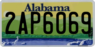 AL license plate 2AP6069