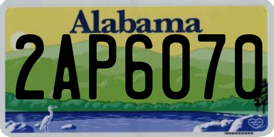 AL license plate 2AP6070