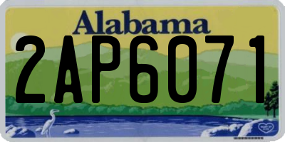 AL license plate 2AP6071