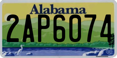 AL license plate 2AP6074