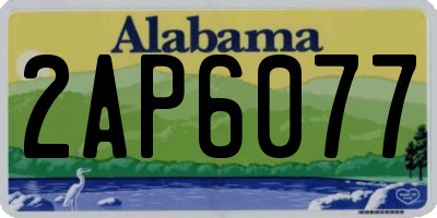 AL license plate 2AP6077