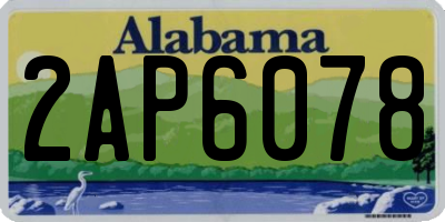 AL license plate 2AP6078