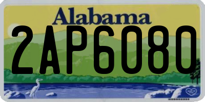 AL license plate 2AP6080