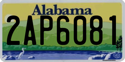 AL license plate 2AP6081