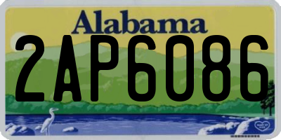 AL license plate 2AP6086