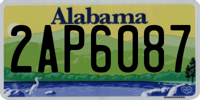AL license plate 2AP6087