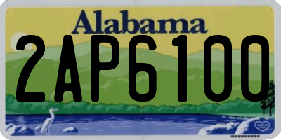 AL license plate 2AP6100