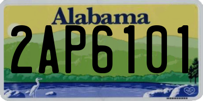 AL license plate 2AP6101