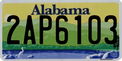 AL license plate 2AP6103