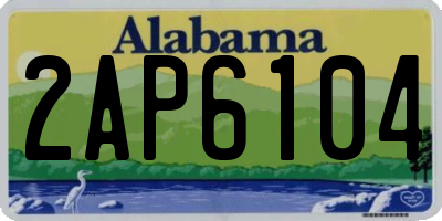 AL license plate 2AP6104