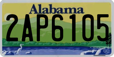 AL license plate 2AP6105