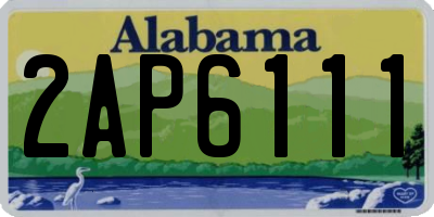 AL license plate 2AP6111