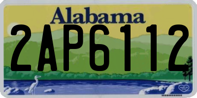 AL license plate 2AP6112