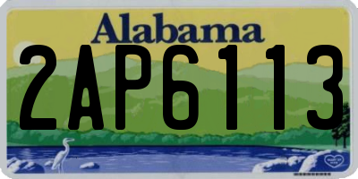 AL license plate 2AP6113