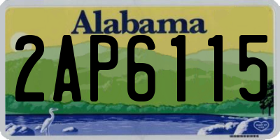 AL license plate 2AP6115