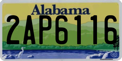 AL license plate 2AP6116