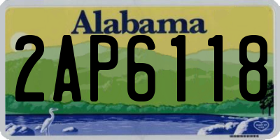 AL license plate 2AP6118