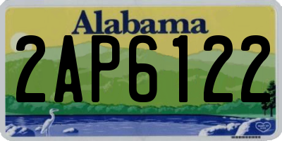 AL license plate 2AP6122