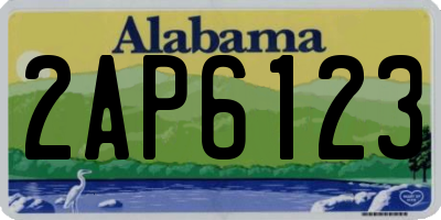 AL license plate 2AP6123