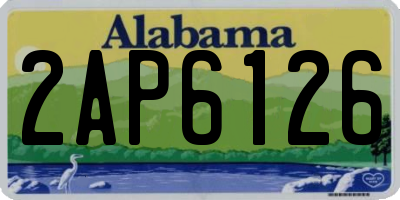 AL license plate 2AP6126