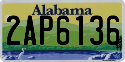 AL license plate 2AP6136