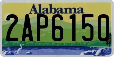 AL license plate 2AP6150
