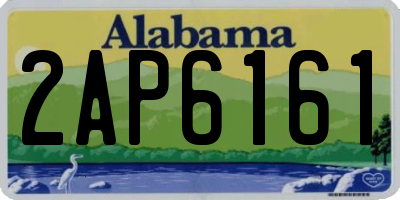 AL license plate 2AP6161