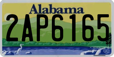 AL license plate 2AP6165