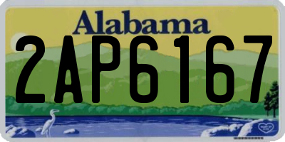 AL license plate 2AP6167