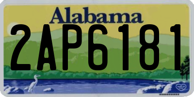 AL license plate 2AP6181