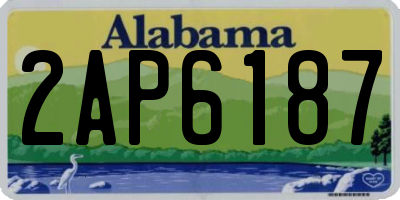 AL license plate 2AP6187
