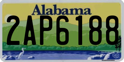 AL license plate 2AP6188