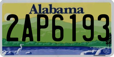 AL license plate 2AP6193