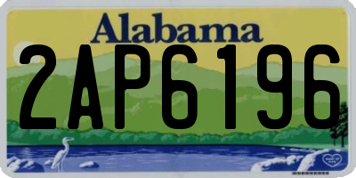 AL license plate 2AP6196
