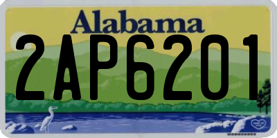 AL license plate 2AP6201