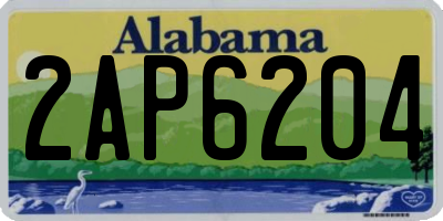 AL license plate 2AP6204