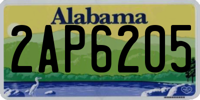 AL license plate 2AP6205