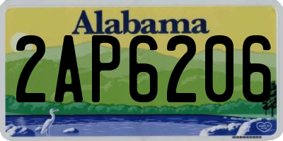 AL license plate 2AP6206