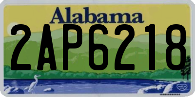AL license plate 2AP6218