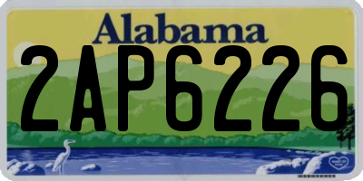 AL license plate 2AP6226