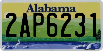 AL license plate 2AP6231