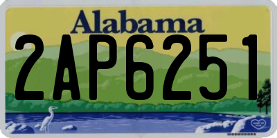 AL license plate 2AP6251