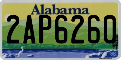 AL license plate 2AP6260