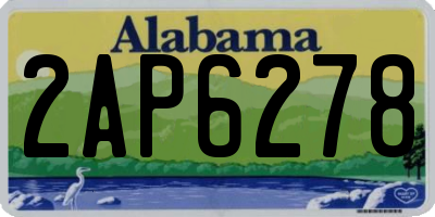 AL license plate 2AP6278