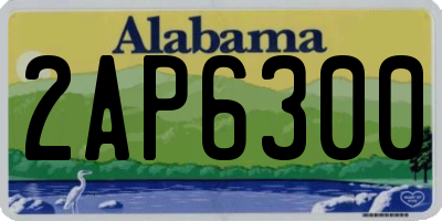 AL license plate 2AP6300