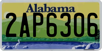 AL license plate 2AP6306