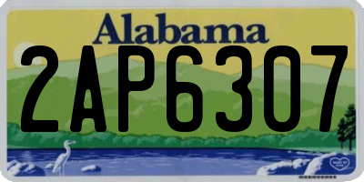 AL license plate 2AP6307