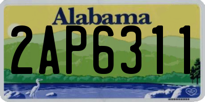 AL license plate 2AP6311